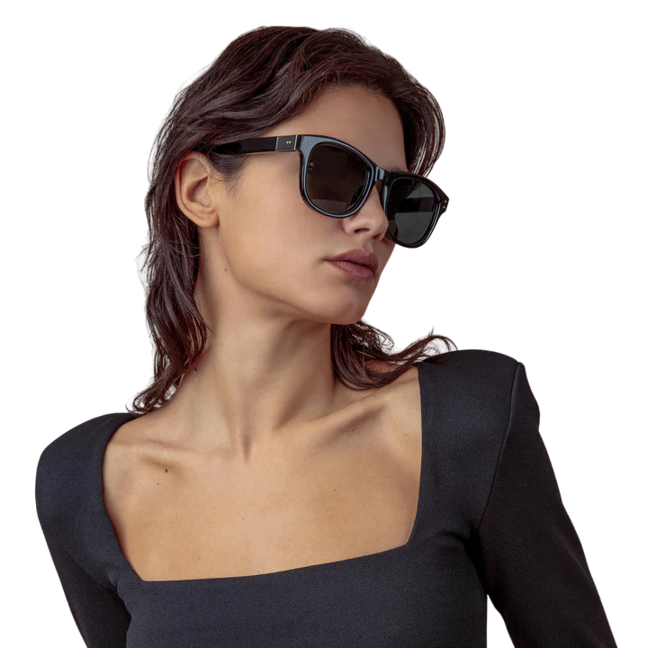 Очки Edson D-Frame Sunglasses in Black — изображение 2